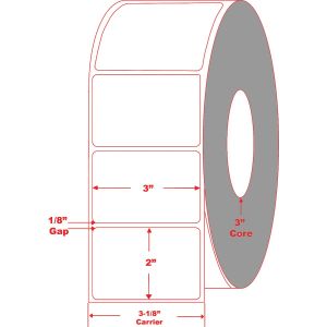 Zebra 3” x 2” TT Labels